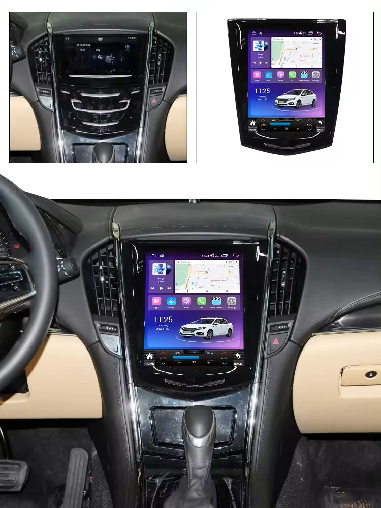 Android 13 9.7'' Radio Stereo IPS Screen Carplay Navigation RDS Mirror Link Compatible with Cadillac ATS ATSL XTS SRX CTS جهاز ترفية كاربلاي اندرويد نافجيشن متوافق مع كاديلاك