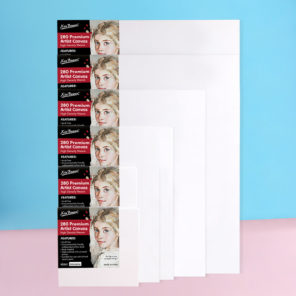 Eco-Friendly Blank Canvas,A4 Size, 100% Cotton Stretched, White Artist Painting Board, Ready-to-Use Frame ، ، كانفس فارغ صديق للبيئة، مقاس A4، قطن 100% مشدود، لوح رسم أبيض للفنانين، إطار جاهز للاستخدام