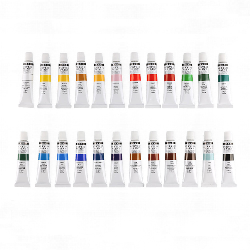 Alayjah 24-Color Acrylic Paint for Kids, Non-Toxic, Vibrant Colors for Art & School ألوان أكريليك من Alayjah  20100420 مكونة من 24 لونًا للأطفال – غير سامة، ألوان زاهية للفن والمشاريع المدرسية