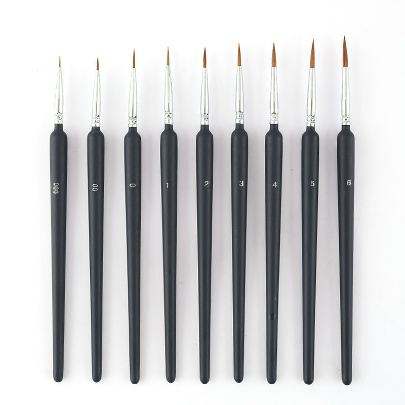 Alayjah, Professional Artist Miniature Detail Paint Brush Set, 11-Piece, Sharp Tips for Precise, Clear, and Fine Artwork Drawing 20100330 ألايجا، فرش رسم احترافية 11 قطعة لتفاصيل صغيرة – رؤوس حادة لرسم دقيق وواضح وفني ممتاز