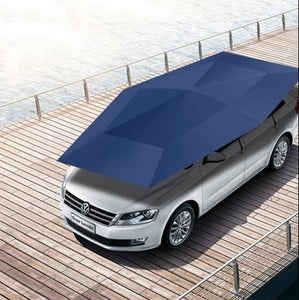 Silver Semi-Auto Car Sunshade SUV Mobile Car Sun Shade  - ,10300050 غطاء شمس للسيارة فضي شبه أوتوماتيكي لسيارات الدفع الرباعي سيارة مظلة شمسية متنقلة