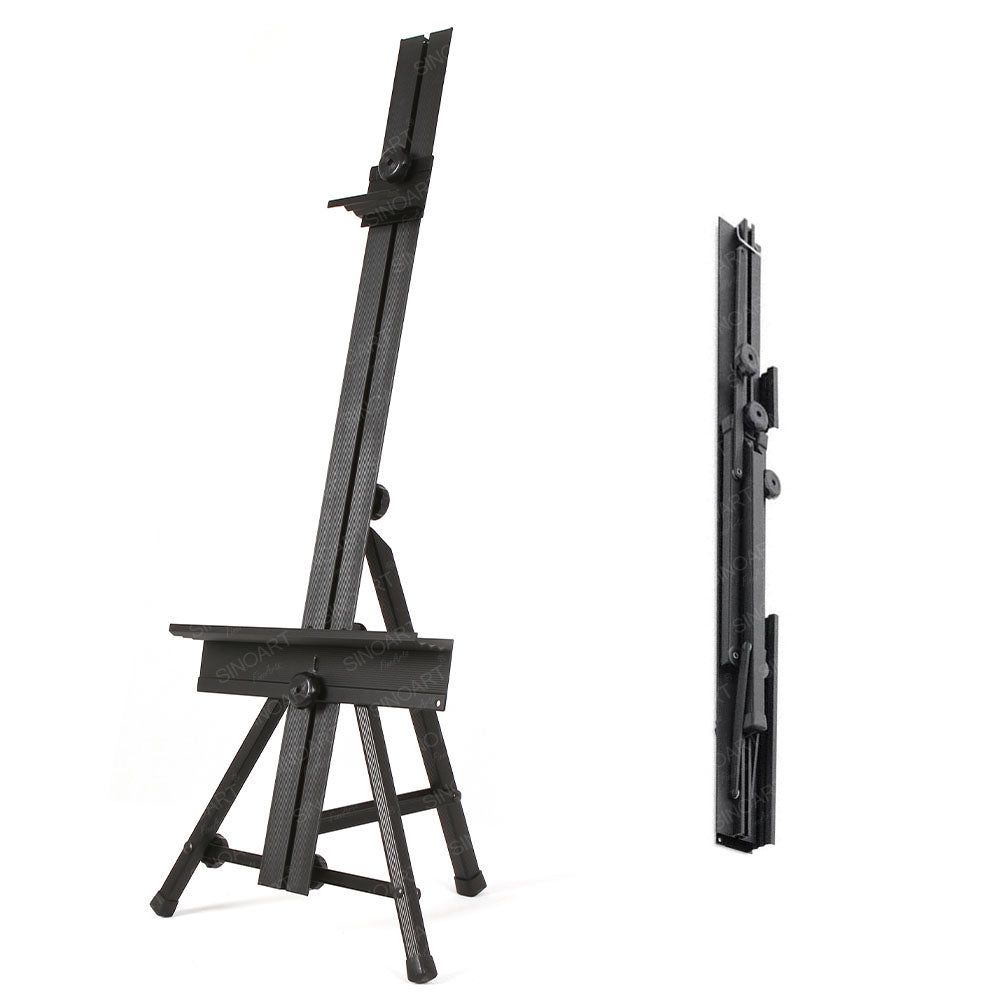 Alayjah, Painting Canvas Holder, 1 Pc , Black Aluminum Foldable Table Easel Stand for Children & Artists, Portable Art Display Toolألَيْجا، حامل لوحات رسم، قطعة واحدة، حامل طاولة أسود من الألمنيوم قابل للطي للأطفال والفنانين، أداة عرض فنية محمولة