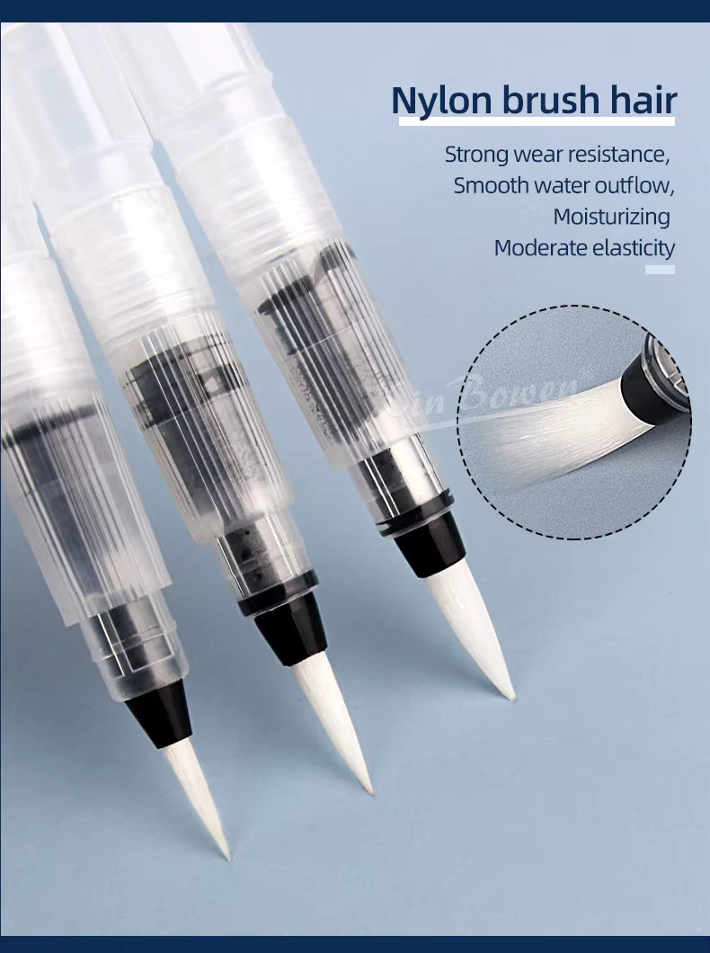 Alayjah, Professional Water Brush Pen , Set of 3 Pieces L M S, 20100040 قلم فرشاة ماء، قطعة واحدة، أداة تلوين قابلة لإعادة التعبئة للألوان المائية والغواش، (Special Prices for Sellers اسعار خاصة للتجار )