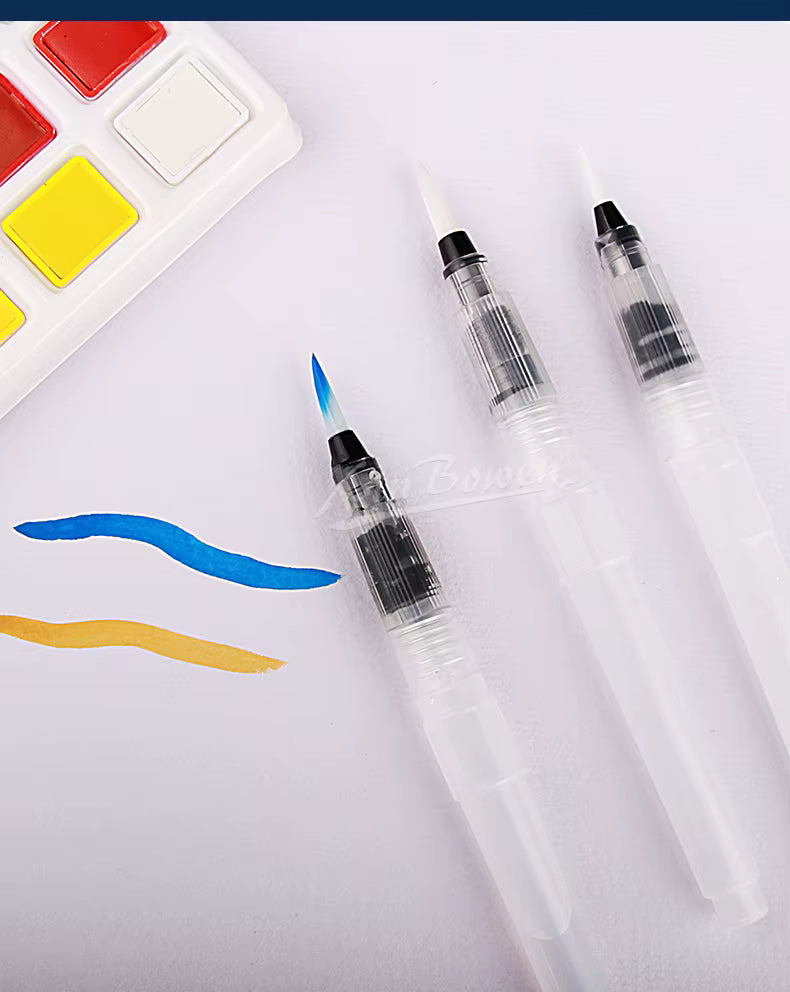 Alayjah, Professional Water Brush Pen , Set of 3 Pieces L M S, 20100040 قلم فرشاة ماء، قطعة واحدة، أداة تلوين قابلة لإعادة التعبئة للألوان المائية والغواش، (Special Prices for Sellers اسعار خاصة للتجار )