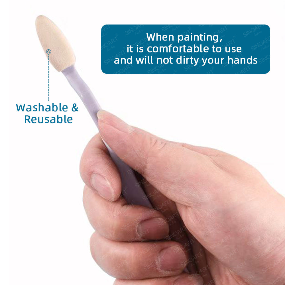 Alayjah, 12-Pcs Sketch Blending Knife Set with Washable Sponge Erasers for Pan Pastel ،  12 قطعة من ادوات الدمج للرسم مع إسفنجات بان باستيل