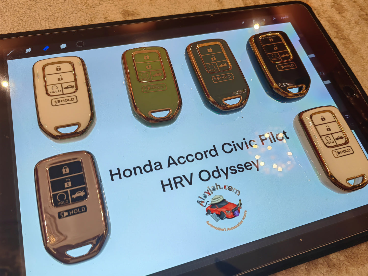 غطاء مفتاح هوندا اكورد سيفيك اوديسي اتش ار في  Car key case Honda Civic Accord Pilot Odyssey HRV  class GT