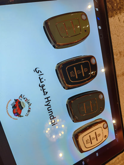غطاء مفتاح هيونداي Key Cover for Hyundai Venue  Aura  Creta  Grand i10 Nios  Xcent  i-20  Elite i20 3 Buttons
