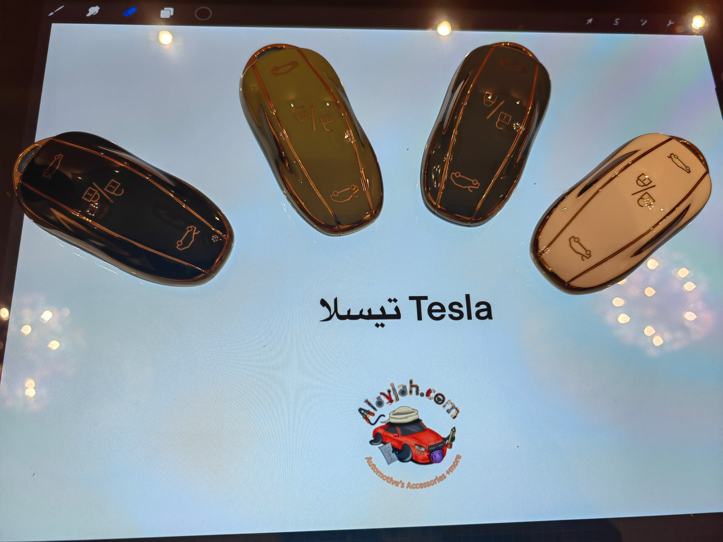 غطاء مفتاح تسلا  Car key case Tesla