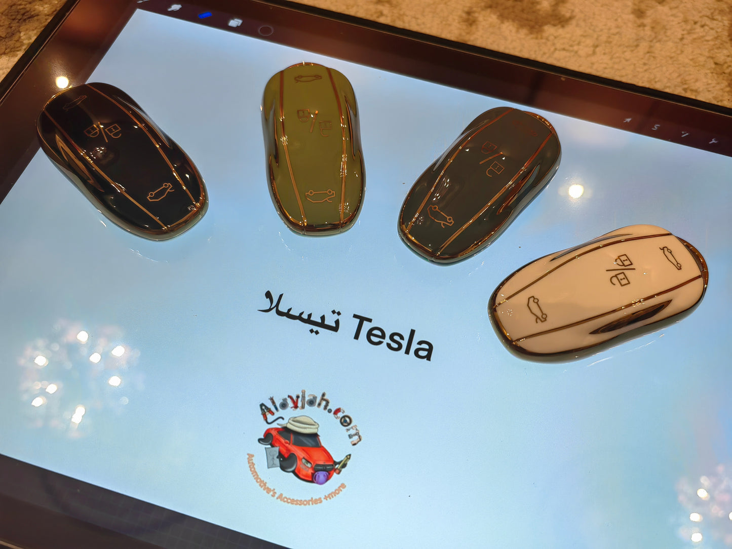 غطاء مفتاح تسلا  Car key case Tesla