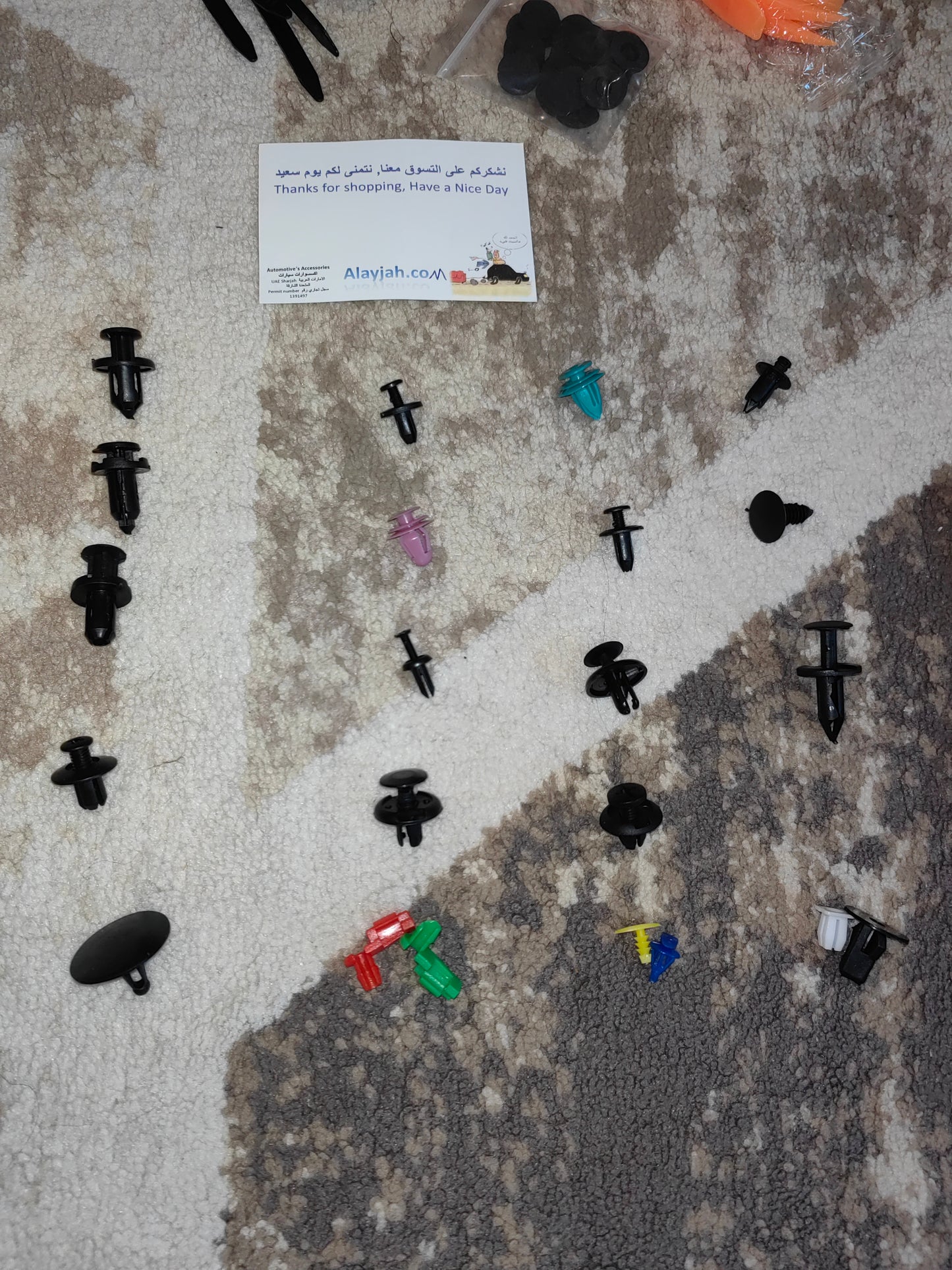 كليبات تثبيت السيارات، لتثبيت قطع السيارات، 100 قطعة Automotive Fastener Clips, Car Parts Fixing Kit, 100 Pieces