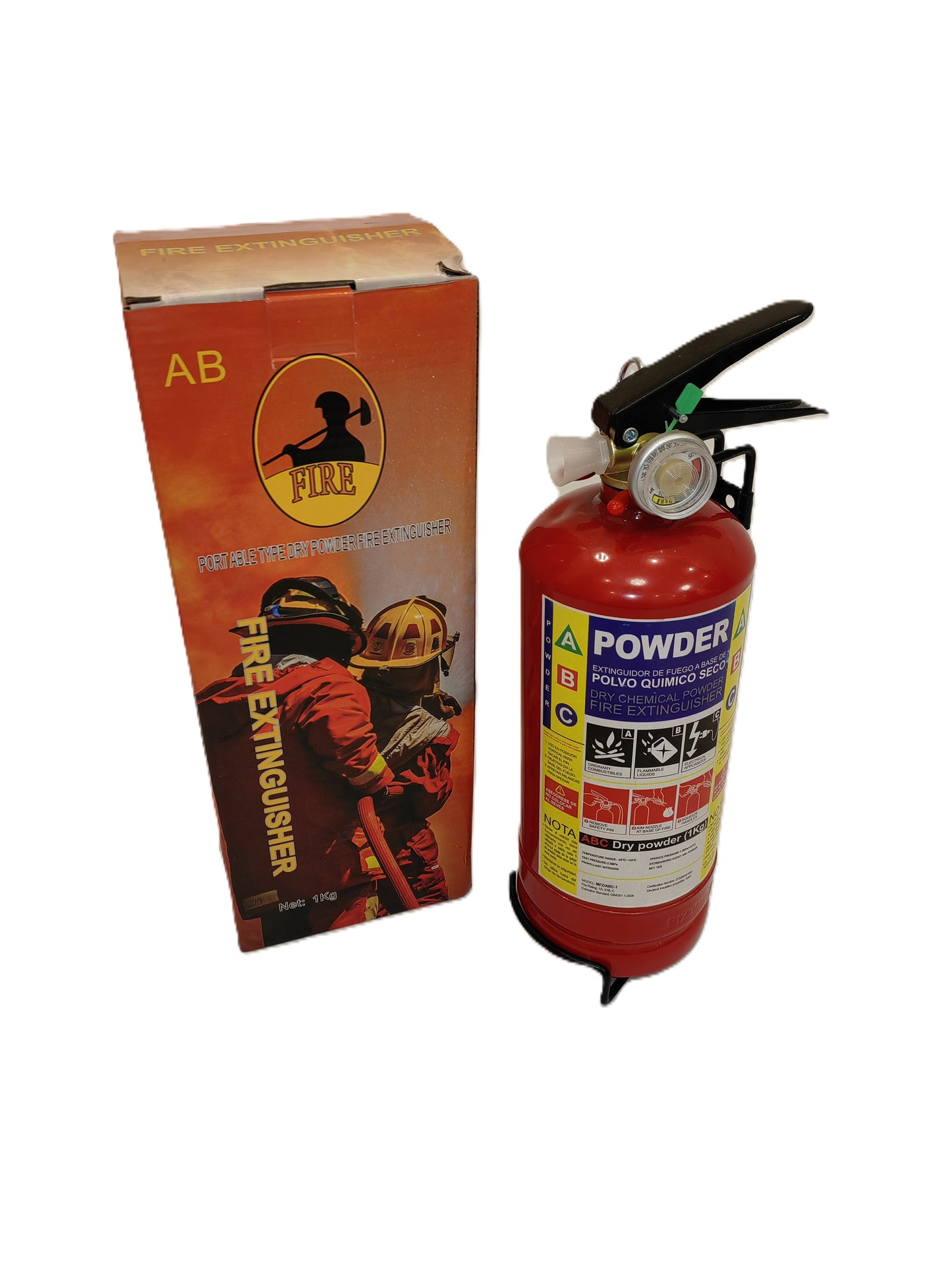 Small Fire Extingusher 1 Kg with box طفاية حريق 1كيلو مع صندوق