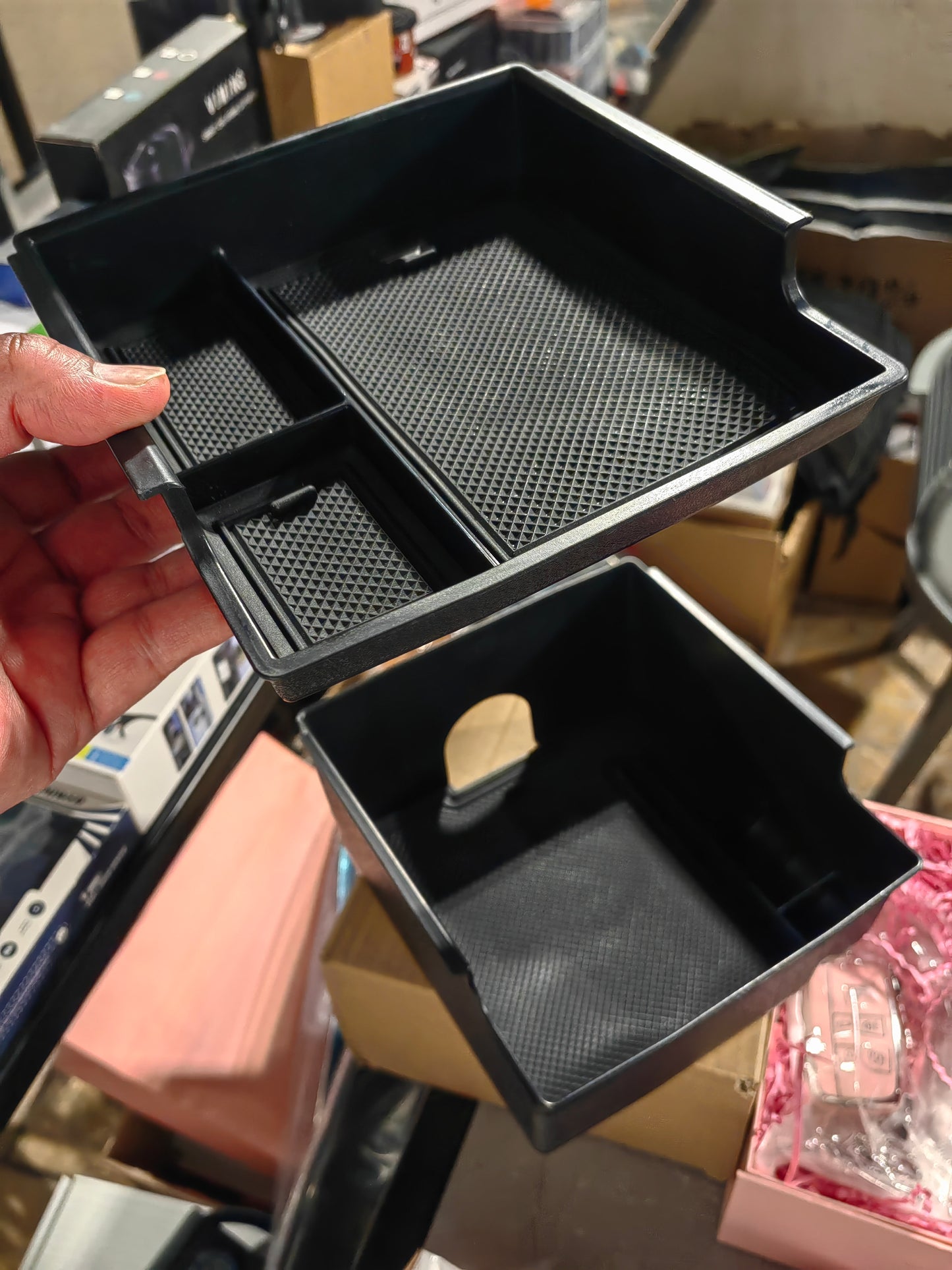 Center Console Organizer Insert Tray & Armrest Storage Box - Compatible with Ford Bronco 2021+,10400150  صينية منظم درج الكونسول الأوسط وصندوق تخزين مسند الذراع - متوافق مع فورد برونكو 2021+