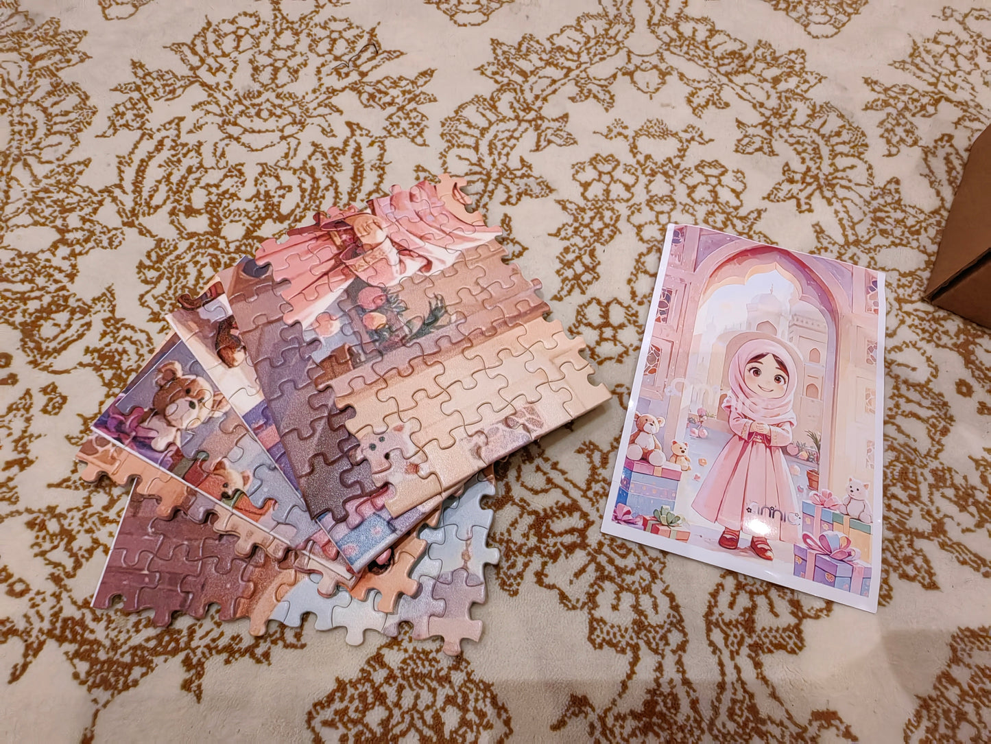 Hand Made One Custom Character Cartoon 300 Pieces Puzzle   لعبة بزل تركيب قطع كارتون لشخصيتك