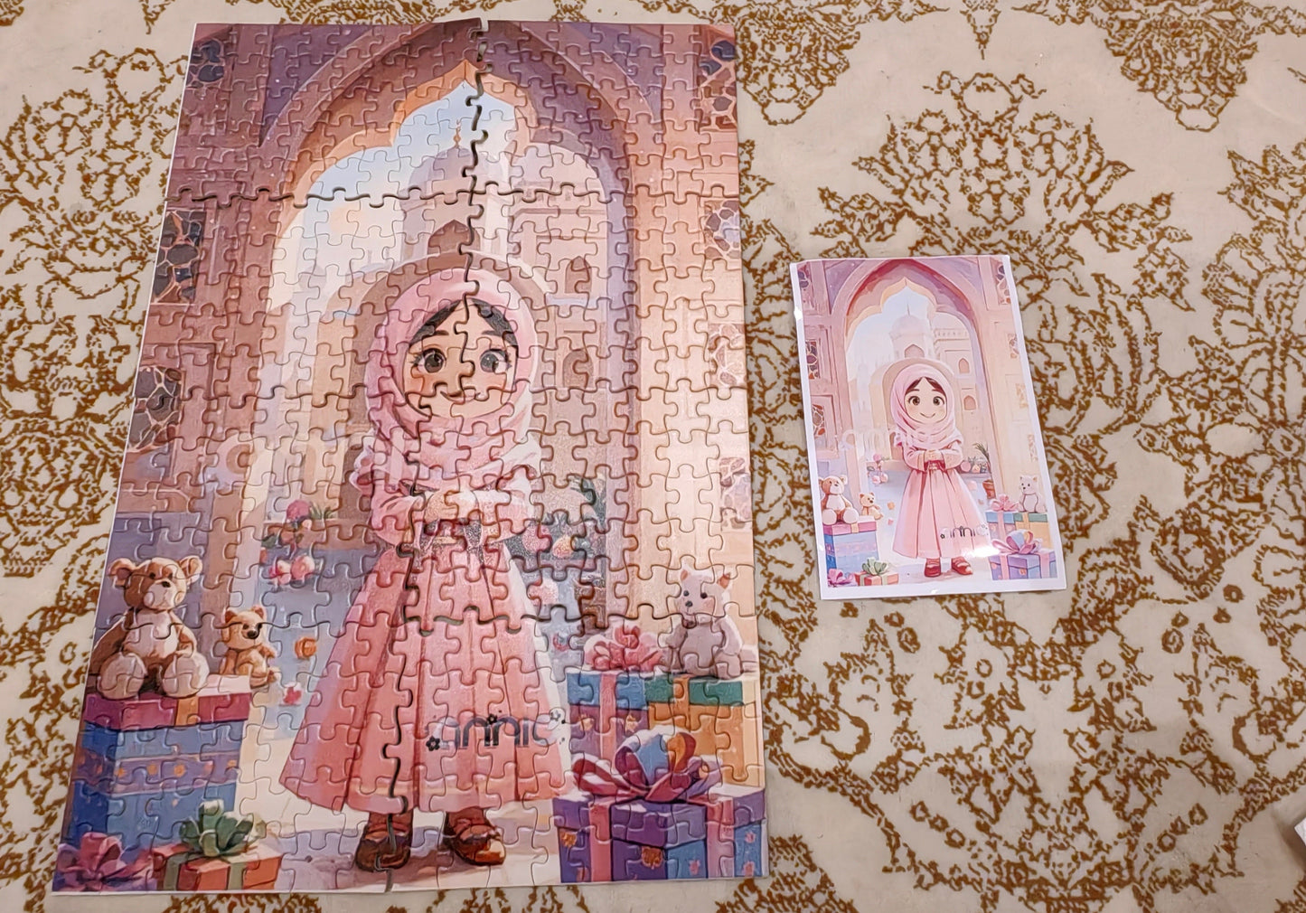 Hand Made One Custom Character Cartoon 300 Pieces Puzzle   لعبة بزل تركيب قطع كارتون لشخصيتك