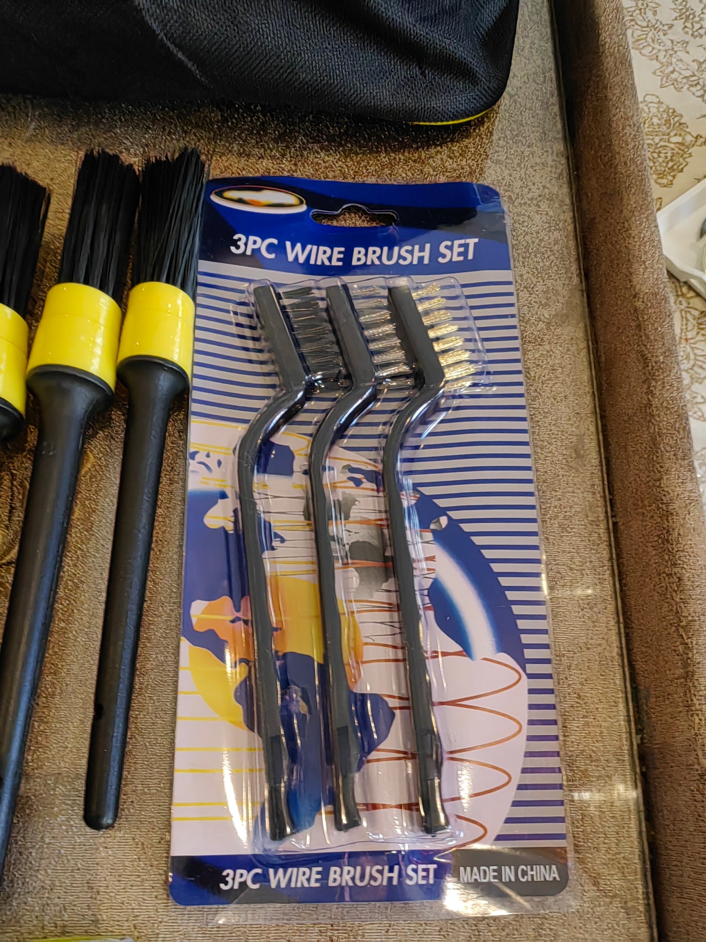 20PCS Car Detailing Brush Kit with Drill Attachments – Interior, Exterior, Tire & Wheel Cleaner Set مجموعة فرش تنظيف السيارات 20 قطعة مع ملحقات مثقاب – لتنظيف الداخل، الخارج، الإطارات والعجلات