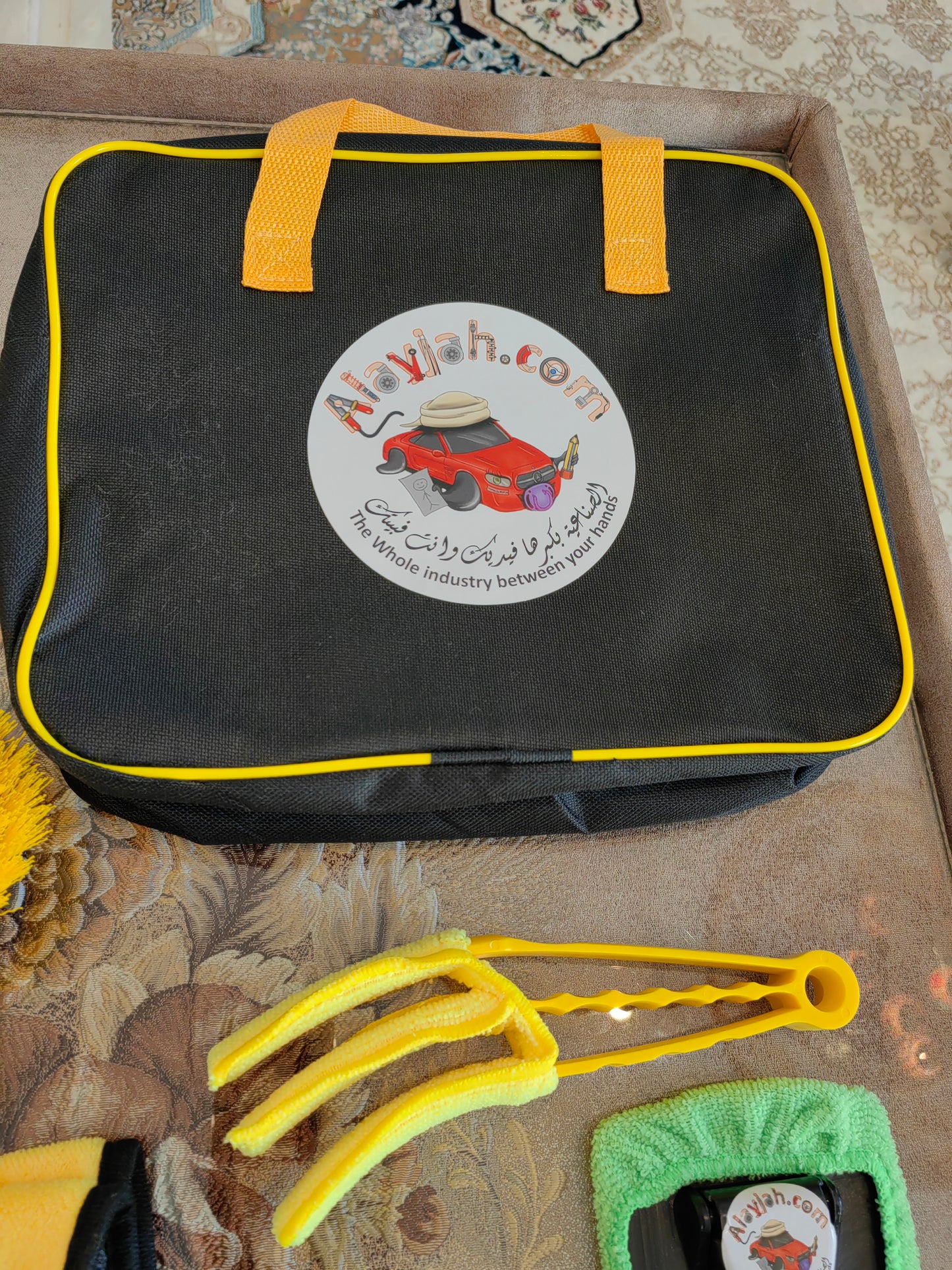 20PCS Car Detailing Brush Kit with Drill Attachments – Interior, Exterior, Tire & Wheel Cleaner Set مجموعة فرش تنظيف السيارات 20 قطعة مع ملحقات مثقاب – لتنظيف الداخل، الخارج، الإطارات والعجلات