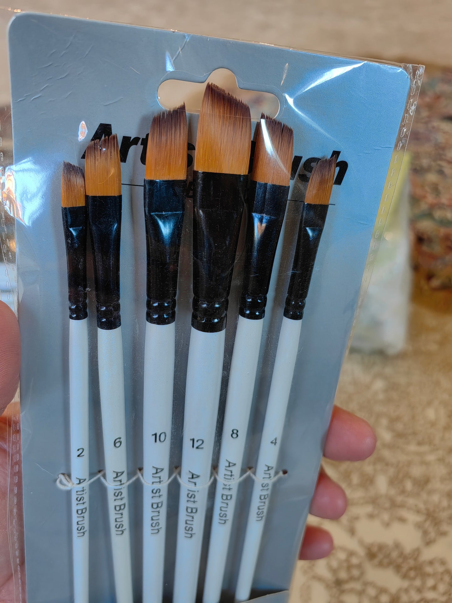 Alayjah, 6-Piece Paint Brush Set for Watercolor, Acrylic & Oil, Soft, Durable Bristles   20100410فرش 6 قطع للألوان المائية والأكريليك والزيتية – شعيرات ناعمة ومتينة