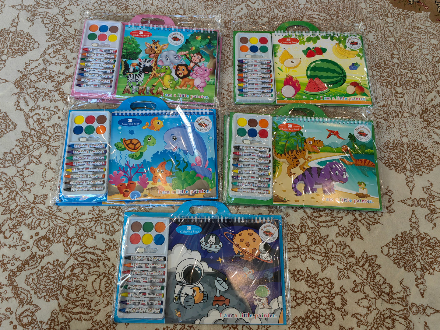 Alayjah, Custom Kids Coloring Book with Crayons, 1 Pc, Educational Activity & Pretend Play Set for   20100480 دفتر تلوين مخصص للأطفال مع أقلام شمع، نشاطات تعليمية ولعب تخيلي لمرحلة ما قبل المدرسة