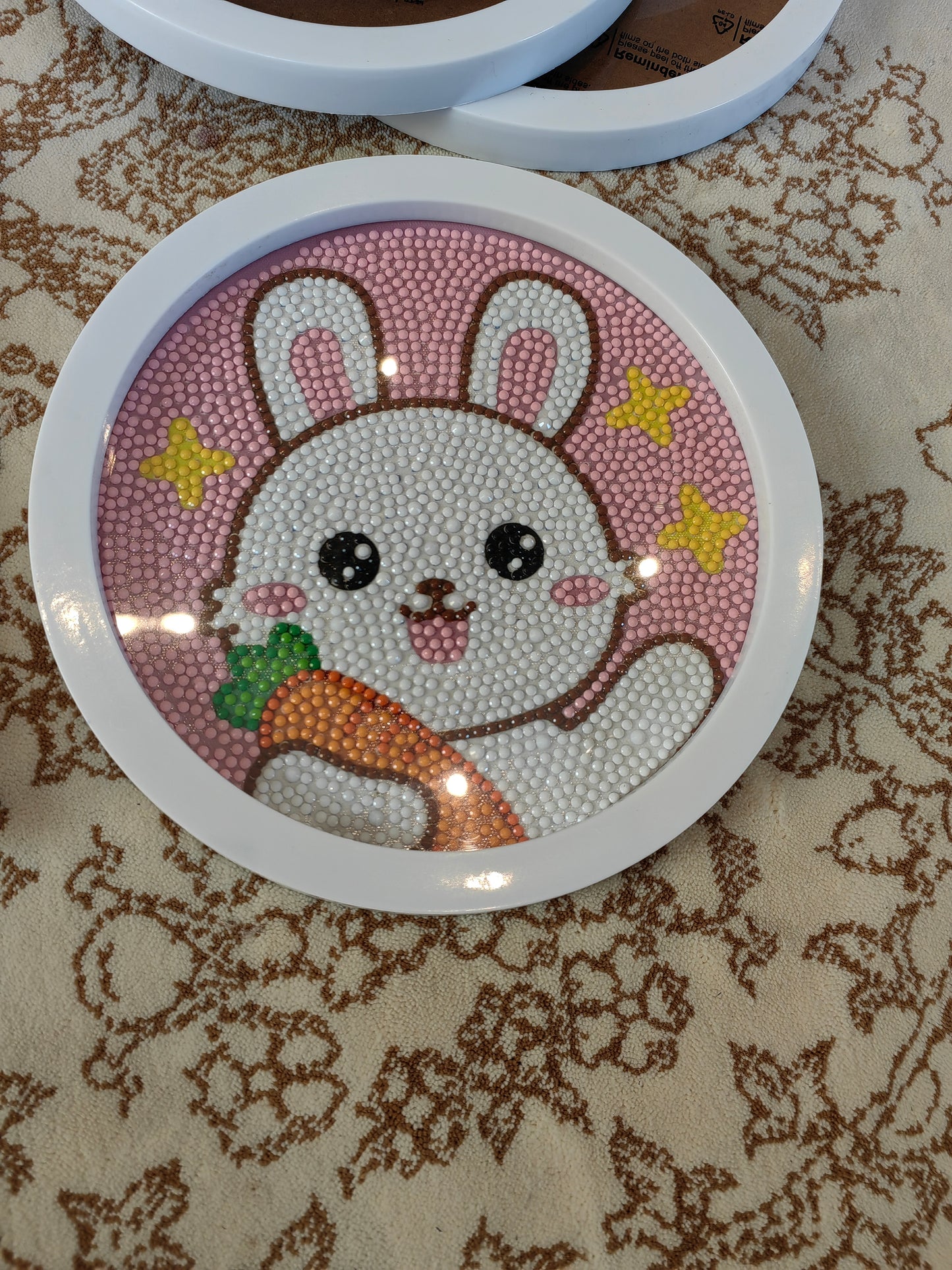 DIY Dimont artwork with Free frame لوحة فنية فصوص مع اطار لحفظ العمل مجانا