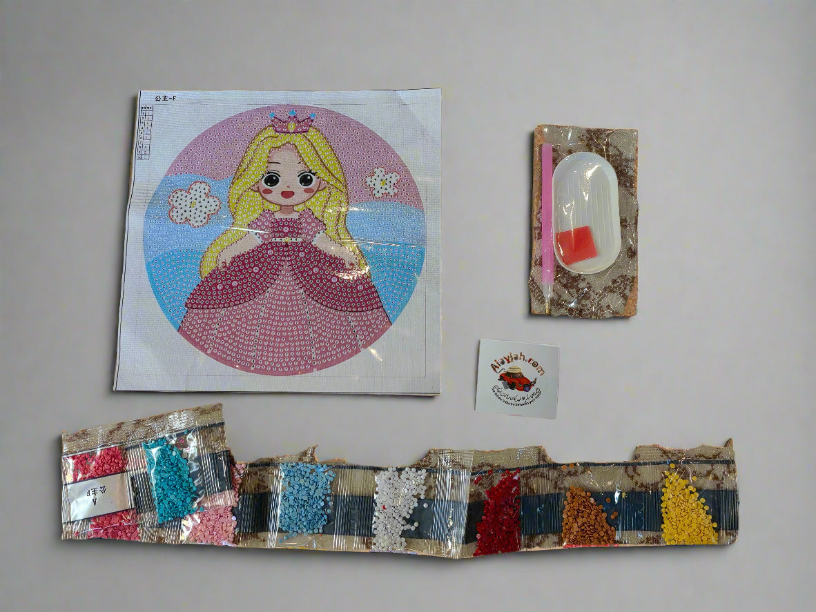 DIY Dimont artwork with Free frame لوحة فنية فصوص مع اطار لحفظ العمل مجانا