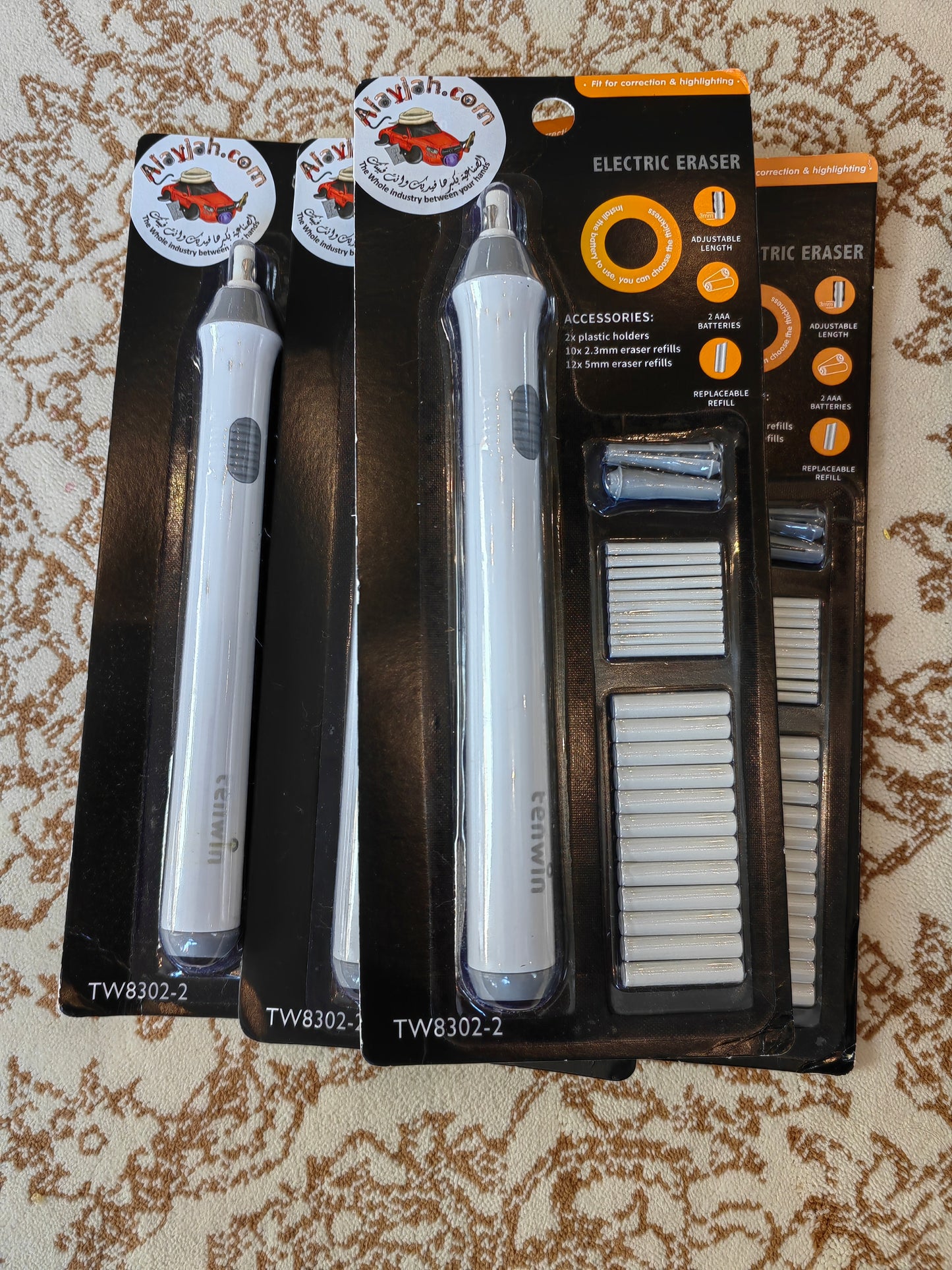 Alayjah Mini Electric Eraser, 1 Pc – Battery Pencil Eraser for Artists, Students, Easy Refill ممحاة كهربائية صغيرة، 1 قطعة – ممحاة أقلام بالبطارية للفنانين والطلاب، إعادة تعبئة سهلة