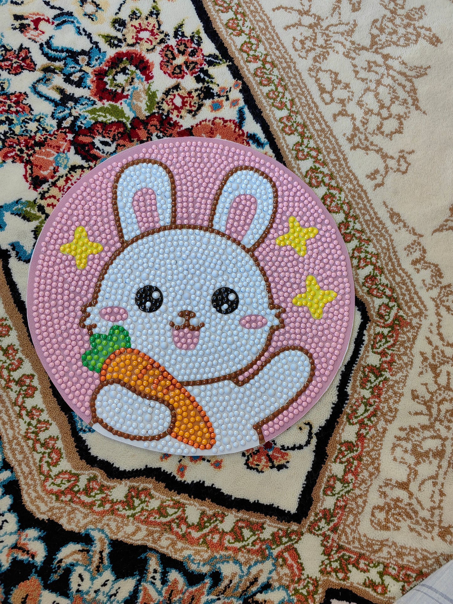 DIY Dimont artwork with Free frame لوحة فنية فصوص مع اطار لحفظ العمل مجانا