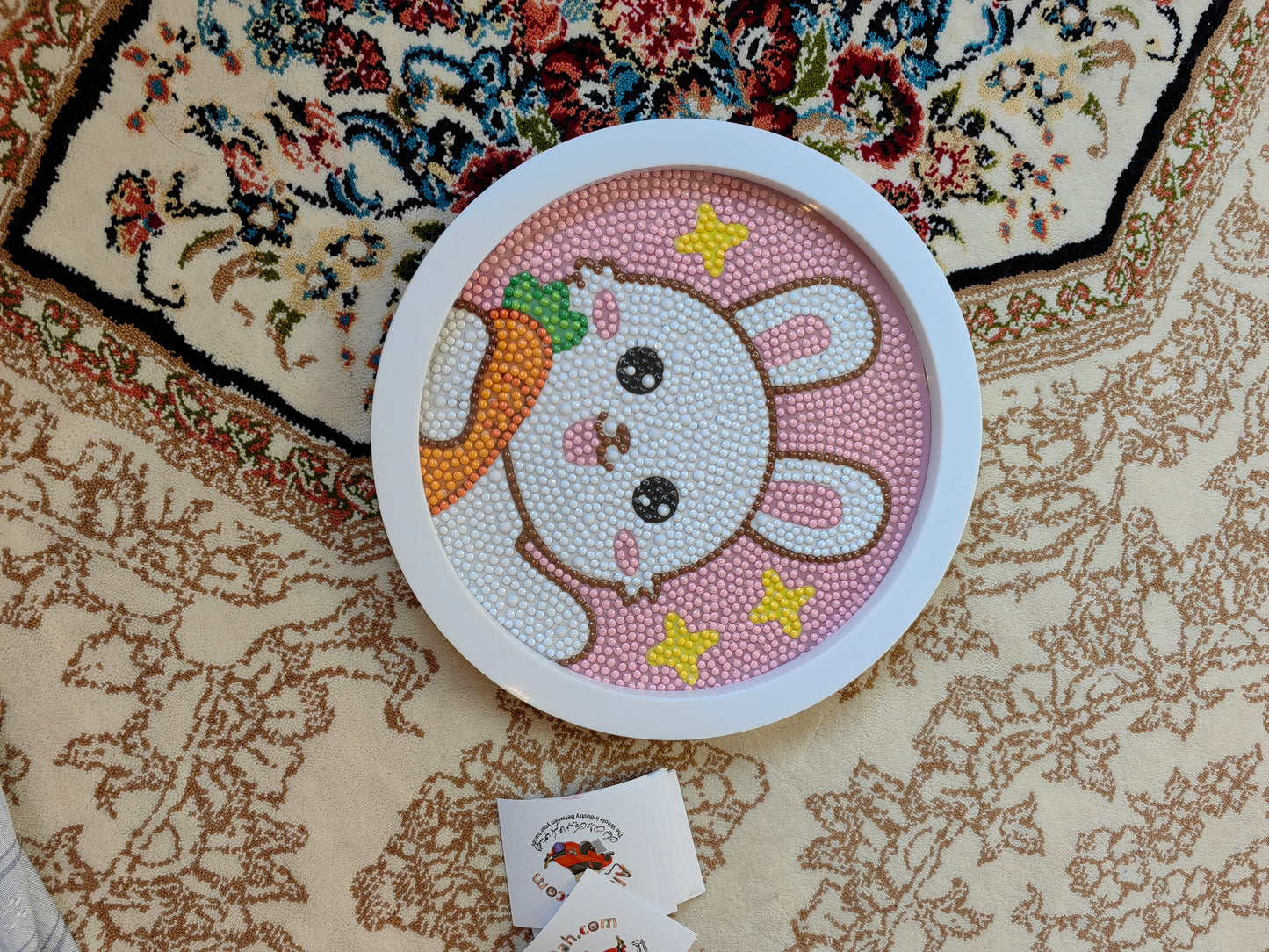 DIY Dimont artwork with Free frame لوحة فنية فصوص مع اطار لحفظ العمل مجانا