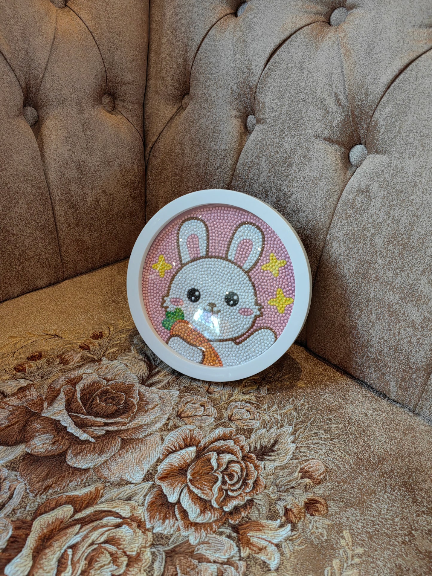 DIY Dimont artwork with Free frame لوحة فنية فصوص مع اطار لحفظ العمل مجانا