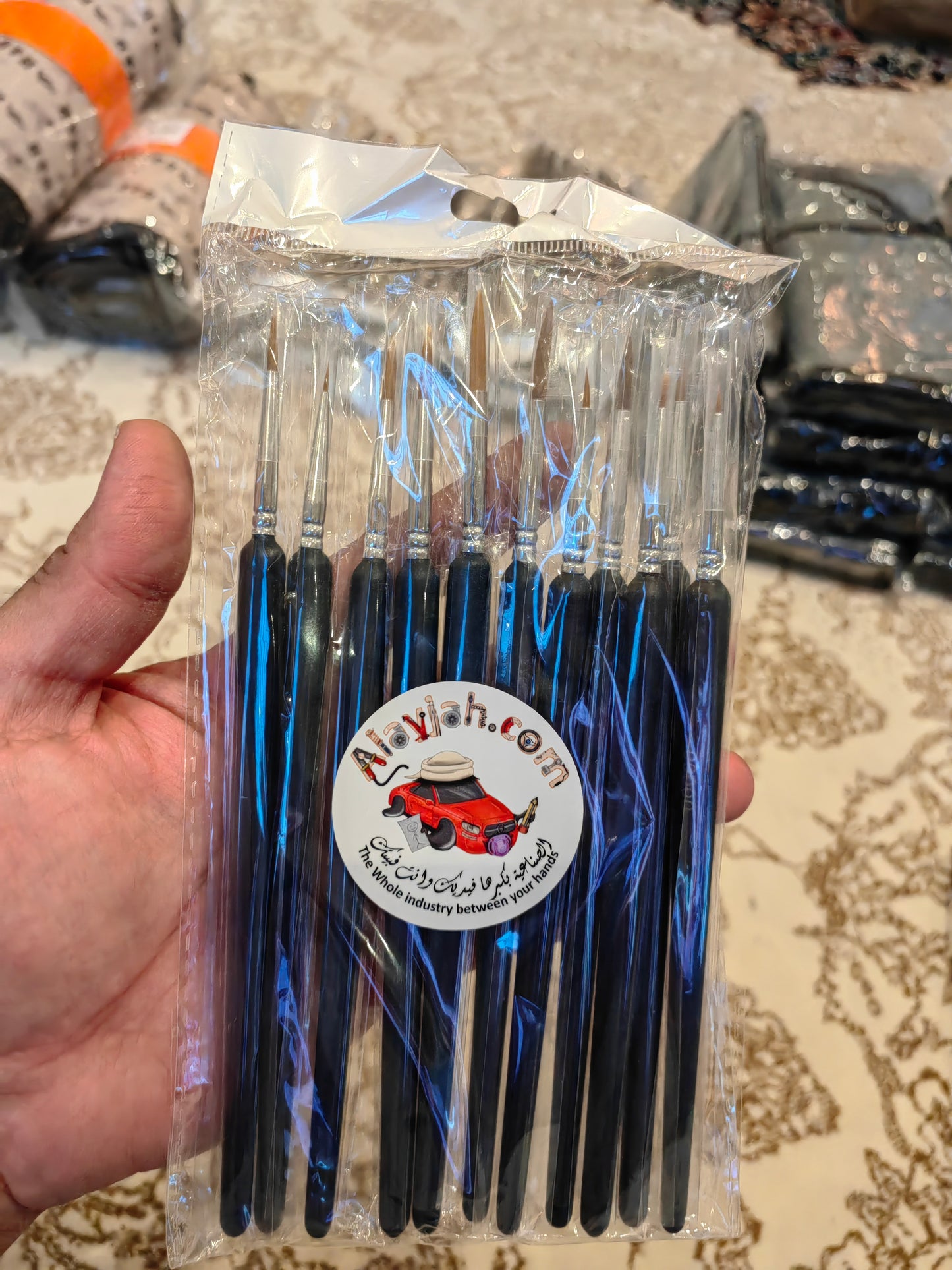 Alayjah, Professional Artist Miniature Detail Paint Brush Set, 11-Piece, Sharp Tips for Precise, Clear, and Fine Artwork Drawing 20100330 ألايجا، فرش رسم احترافية 11 قطعة لتفاصيل صغيرة – رؤوس حادة لرسم دقيق وواضح وفني ممتاز