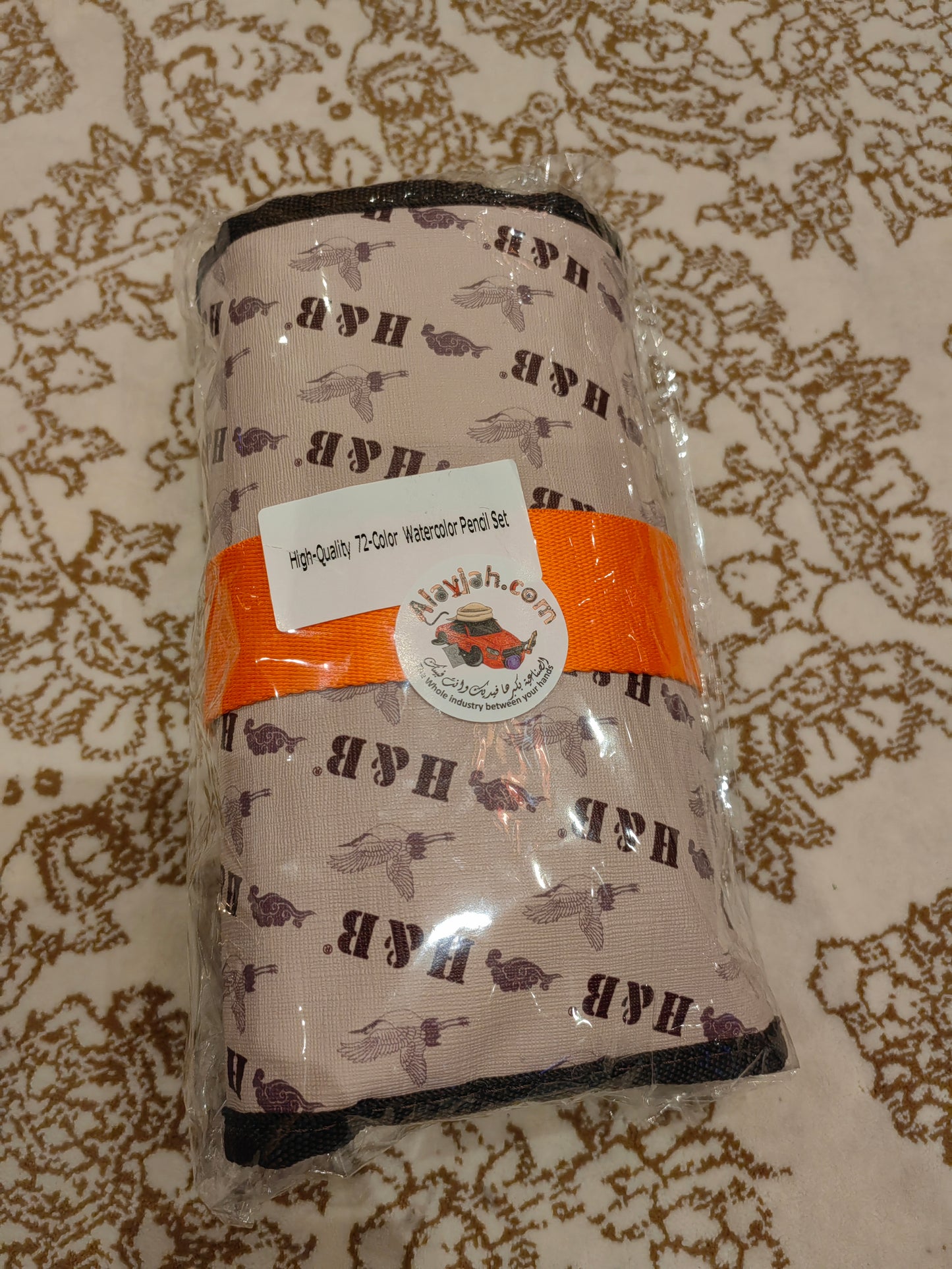 Professional Wooden Art 72 Watercolor Colored Pencils Setالوان خشبية مائية احترافية 72 قلم في محفظة جلدية مع الأدوات