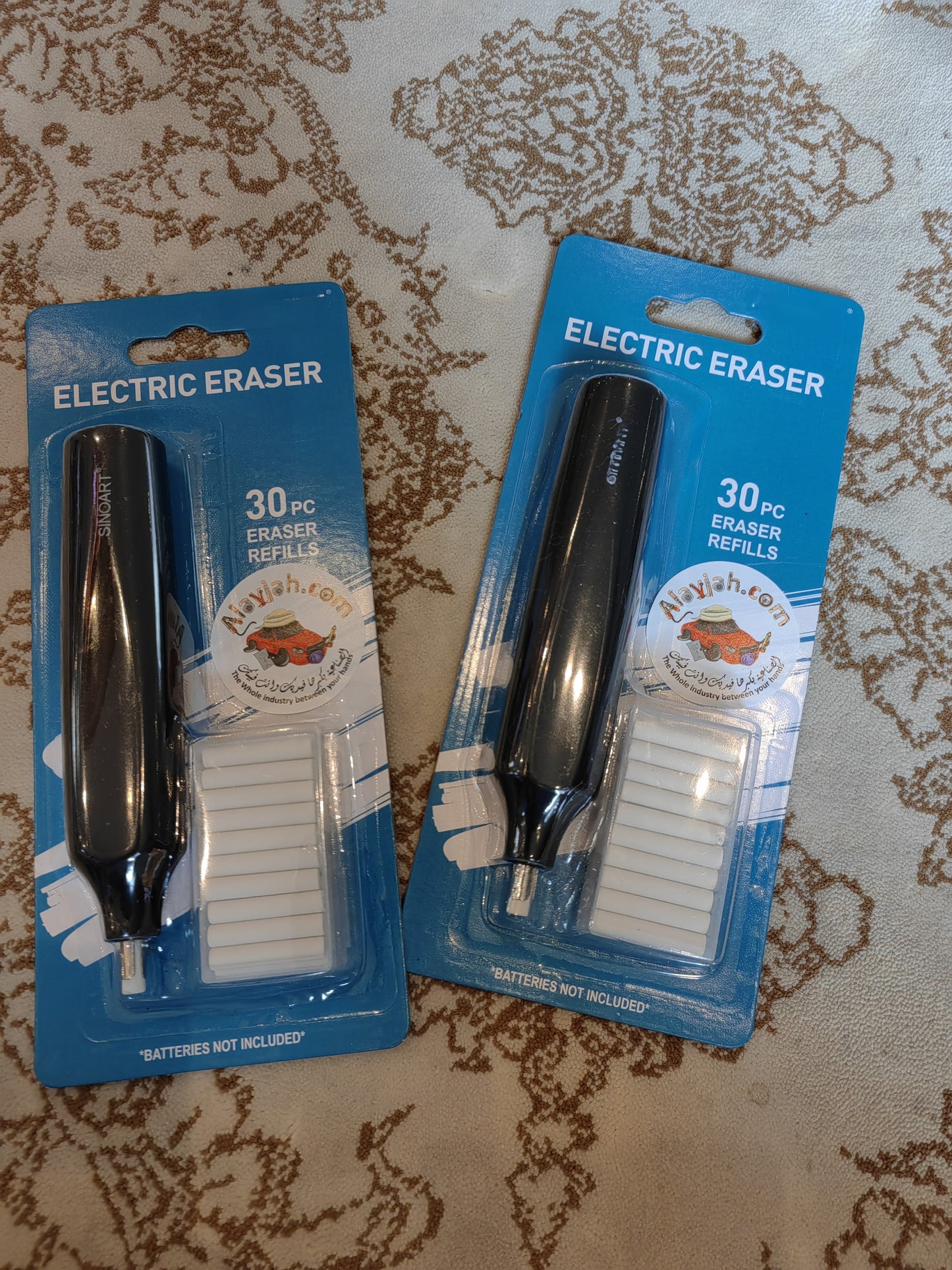 Alayjah Electric Eraser, 1 Pc, Battery-Operated, 30 Refills, Precise Tool for Artists & Students 20100290 علايجا ممحاة كهربائية، قطعة واحدة، تعمل بالبطارية، مع 30 إعادة تعبئة، أداة دقيقة للفنانين والطلاب