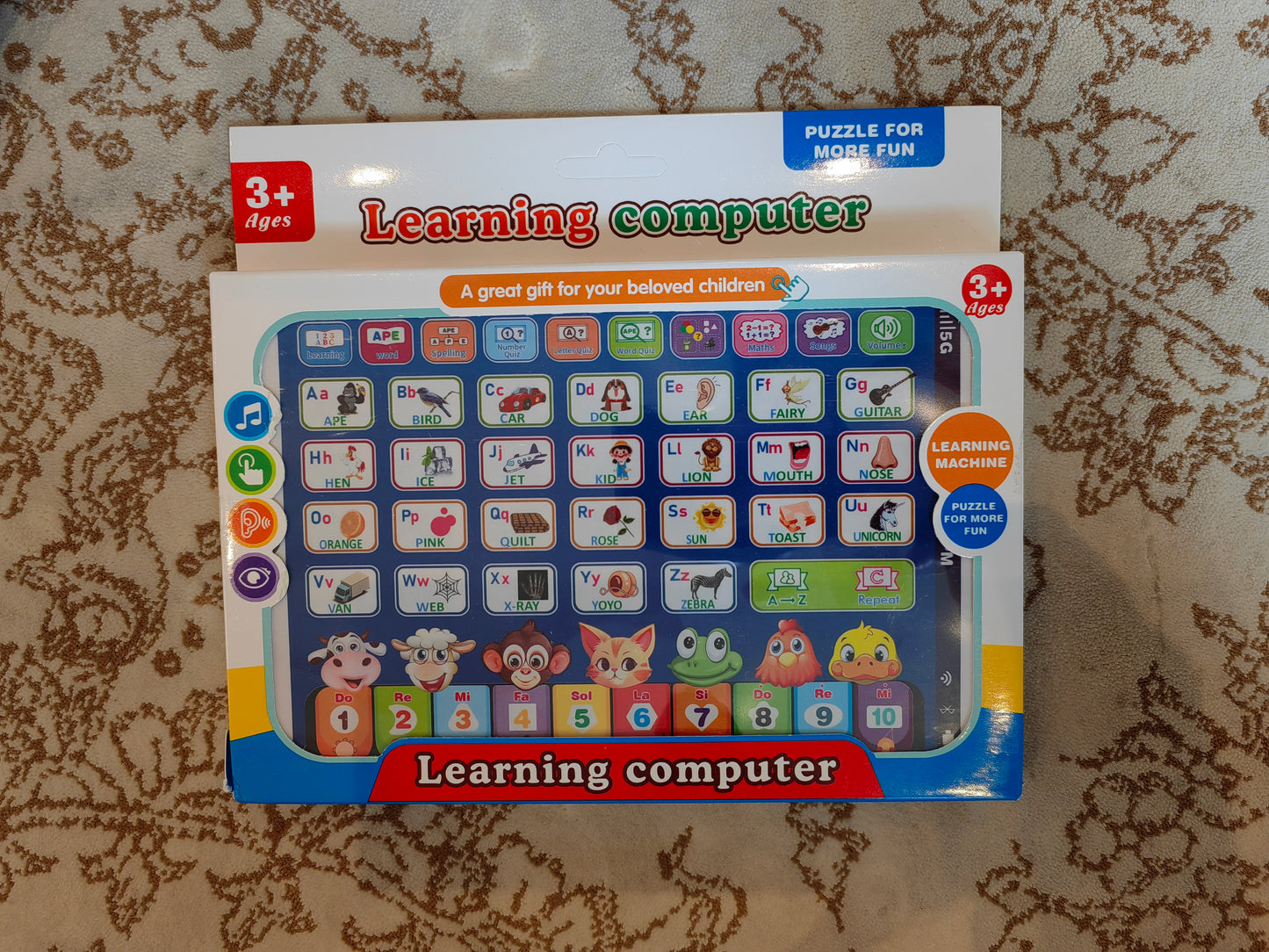 Alayjah, Interactive Alphabet & Spelling Quiz iPad Toy, 1 Piece, Fun Early Learning Reader for Kids, English Education Gameلعبة آيباد تفاعلية لتعليم الحروف والهجاء، قطعة واحدة، قارئ ممتع لتعليم الأطفال المبكر، لعبة تعليمية للغة الإنجليزية