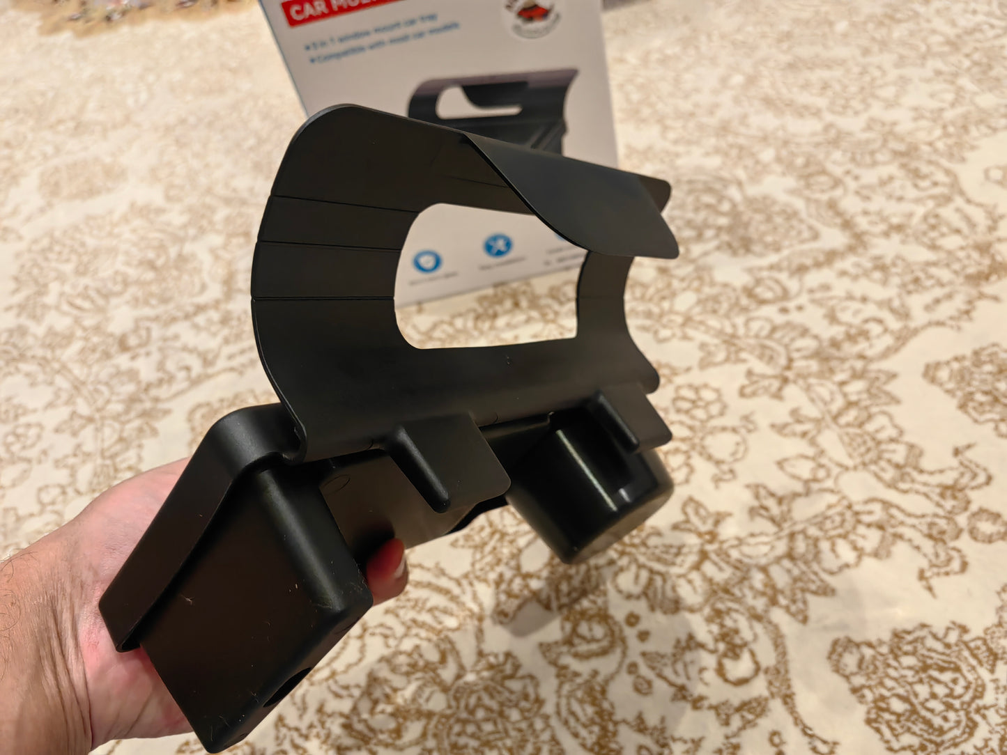 3 in 1 Window Mount Car Tray Cup Holder Phone Holder Multipurpose Car Tray,10400030  صينية سيارة قابلة للتثبيت على النافذة 3 في 1 | حامل أكواب + حامل هاتف + صينية متعددة الاستخدامات