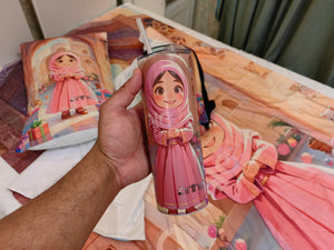 مطارة ماء مع رسمة كارتون لشخصيتك     304 Stainless Steel Insulated Water Bottle with cartoon of your character