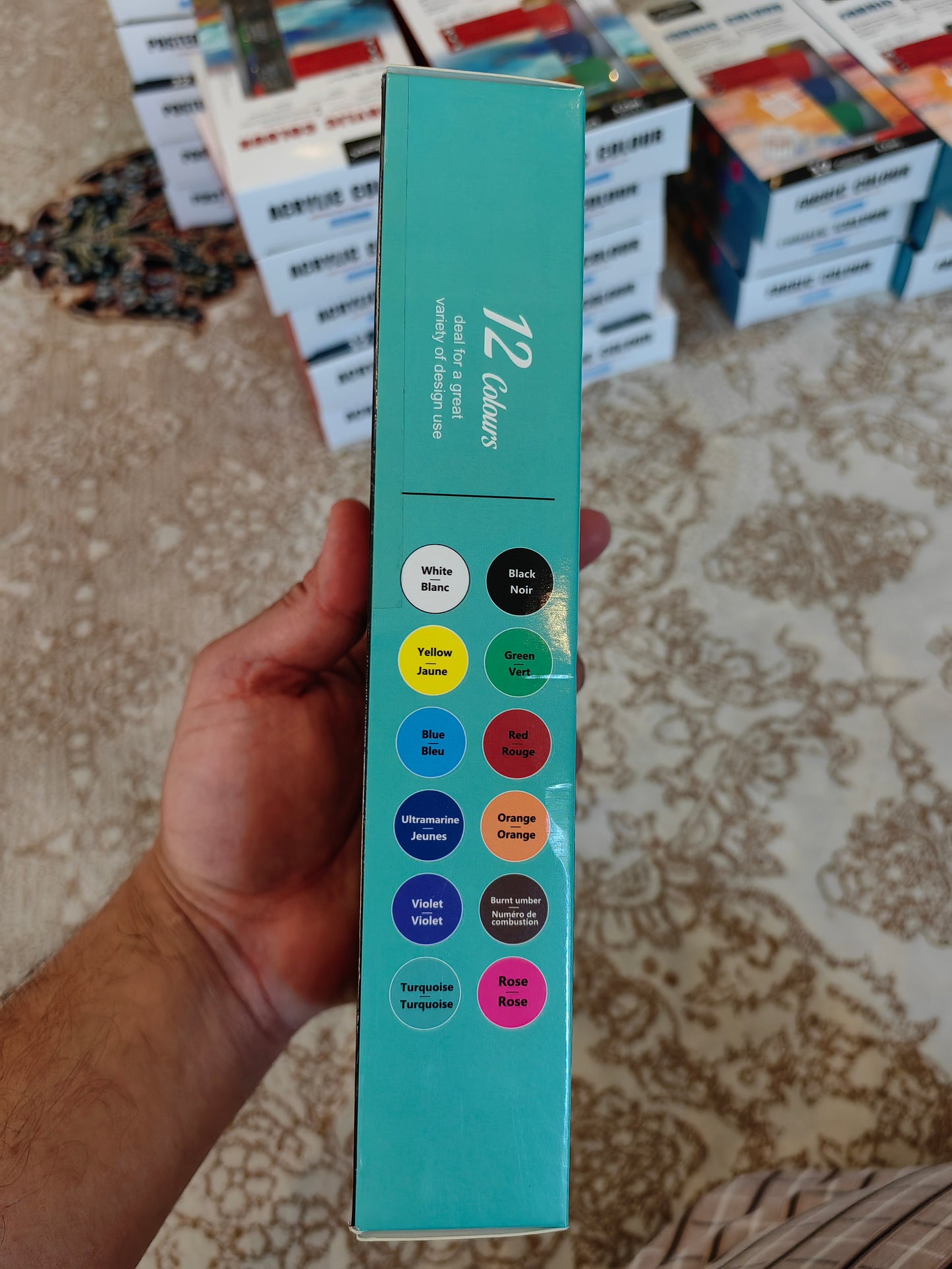 12-Color  Poster Paint Set, Non-Toxic, Hand-Painted, Safe for Kids & Students 20100176  ألوان بوستر 12 لونًا، غير سام، مرسوم يدويًا، آمن للأطفال والطلاب