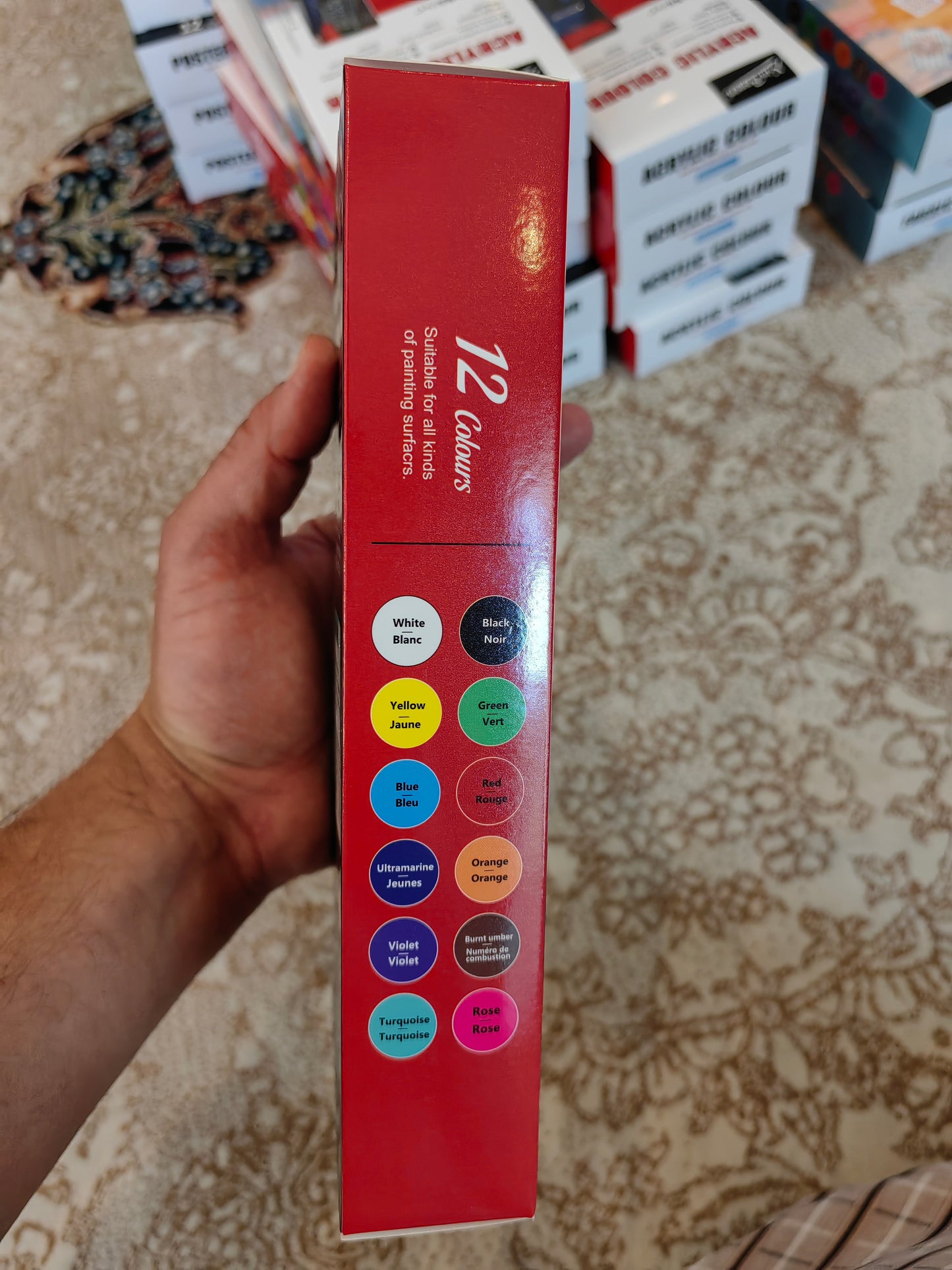 12-Color Poster Paint Set, Non-Toxic Art Kit for Students & Wall Projects  ألوان بوستر من 12 لونًا، آمن وغير سام للطلاب ومشاريع الرسم على الجدران