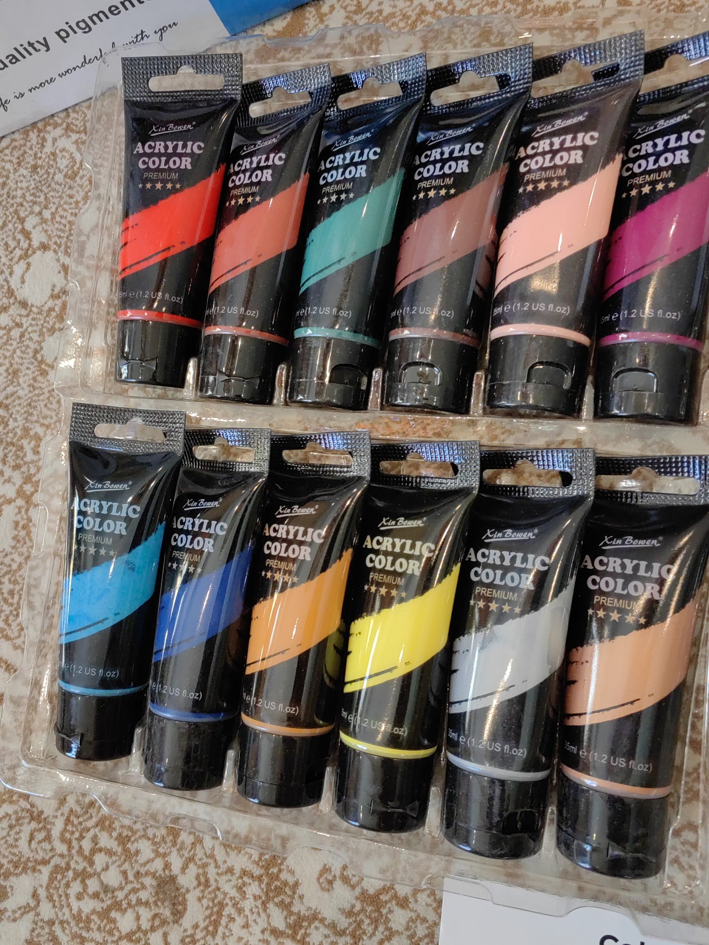 Alayjah, 36-Color Acrylic Paint (35ml Each) with 6 Paint Brushes , Complete Painting & Drawing Tools for Creative Artists 20100180 6 (Special Prices for Sellers اسعار خاصة للتجار )