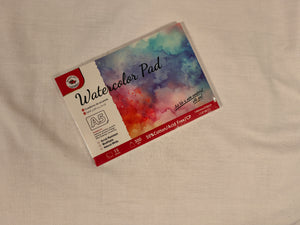 Alayjah, Watercolor Pad,1 Piece, Compact & Durable Painting Paper for Watercolors, Ideal for Travel, Students & Beginners  دفتر ألوان مائية، ورق رسم مدمج ومتين للألوان المائية، مثالي للسفر والطلاب والمبتدئين