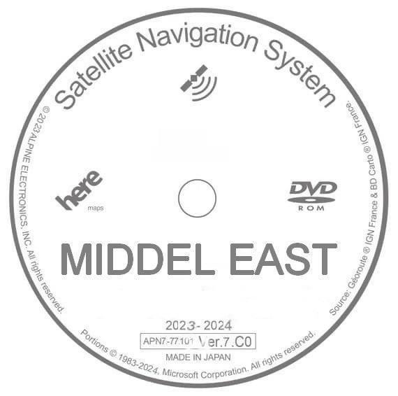 CD Navigation Map GCC 2024 compatible with Toyota Jaguar Honda Land Rover سي دي تحديث هوندا جاكور لاندروفر خرائط الخليج 2024