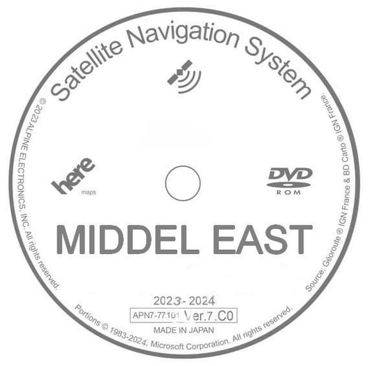 CD Navigation Map GCC 2024 compatible with Toyota Jaguar Honda Land Rover سي دي تحديث هوندا جاكور لاندروفر خرائط الخليج 2024