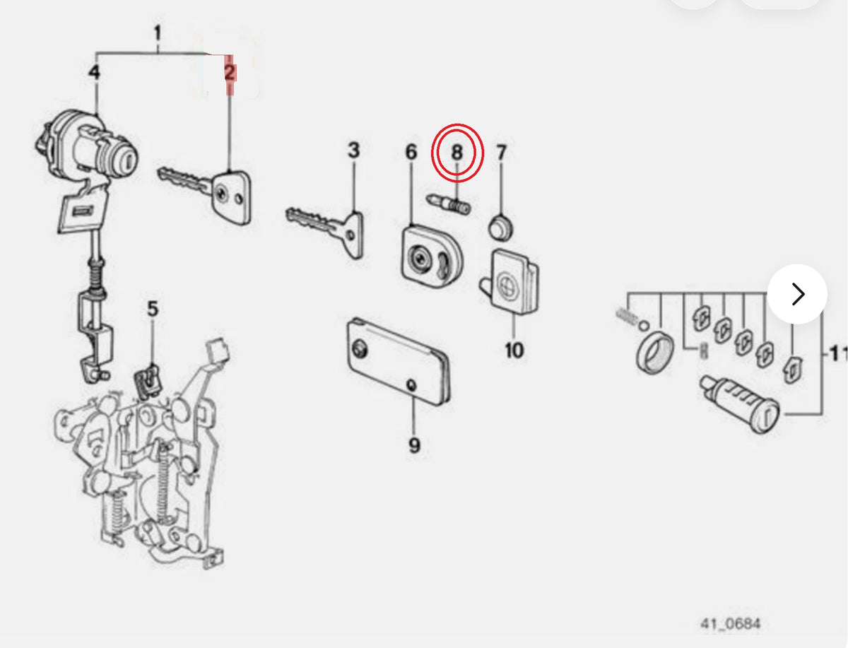 Bulb - Illuminated Key Genuine For BMW E30 51211935001 مصباح لمفتاح البيام بيام اي 30