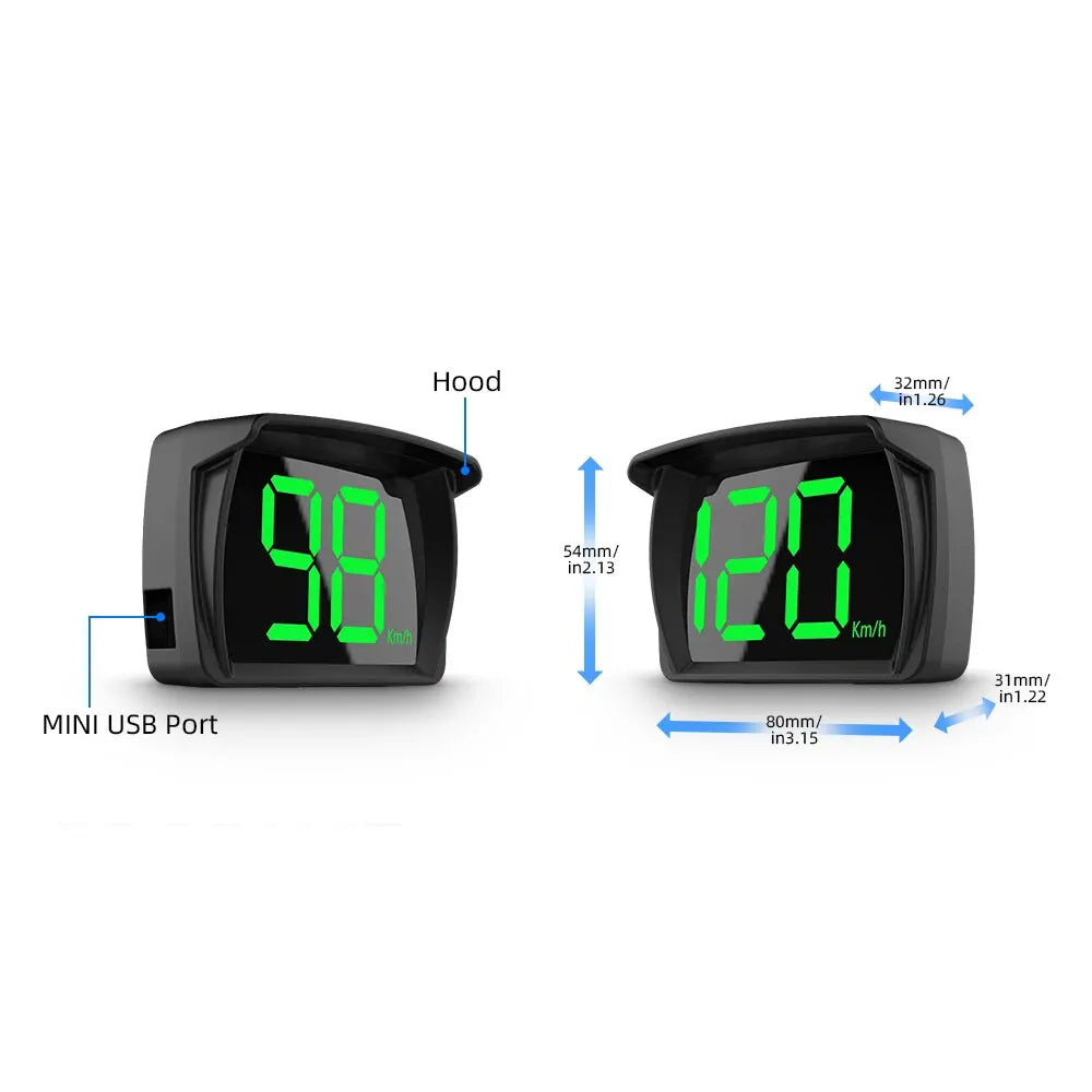 Speedometer GPS Gauge عداد سرعة رقمي يعمل بالاقمار الاصطناعية دقيق