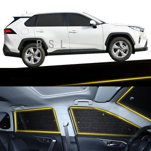 Toyota RAV4 2022 Sunshades UV Protection Curtain Windshield Cover مخفي ستائر قابلة الفك والتركيب تويوتا راف4