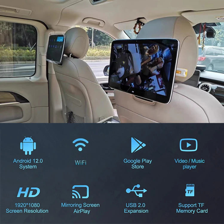 Plug and Play 11.6 Inch Android 12 Headrest Monitor Mercedes Entertainment System S Class E Class C Class شاشات اندرويد ترفية مرسيدس اس كلاس أي كلاس سي كلاس تركب بدون توصيلات وكالة ضمان سنة