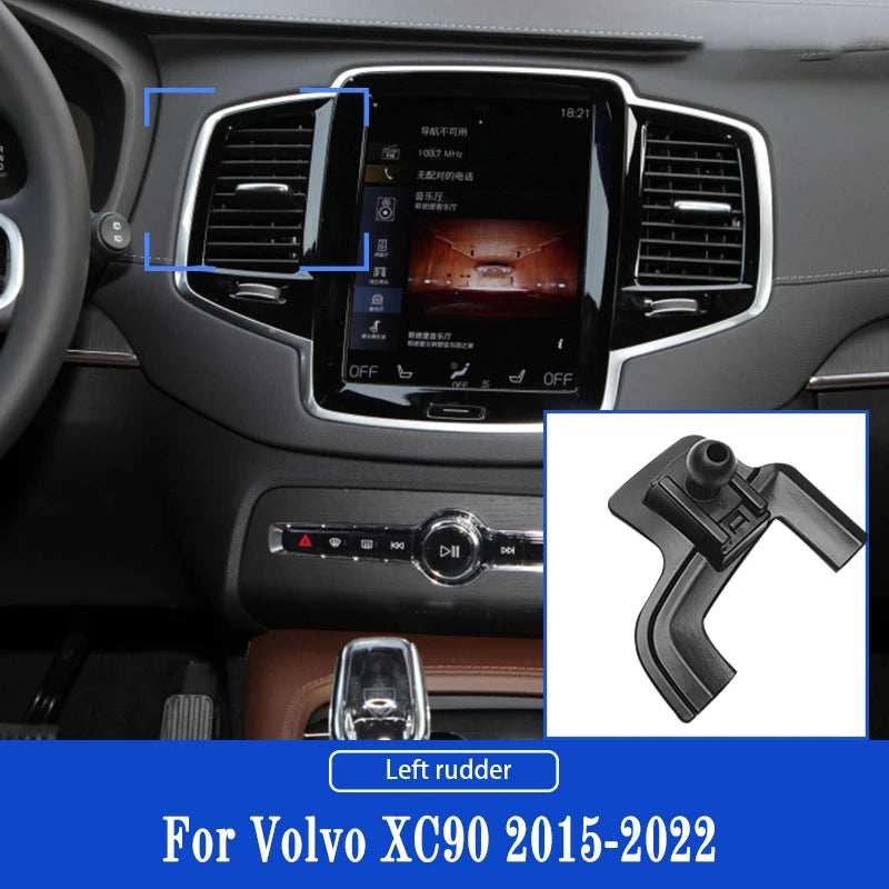 Car Mobile Phone Holder Air Vent Clip GPS Stand Gravity Navigation Bracket For Volvo XC90 XC 90 2009-2021 Car Accessories حامل هاتف السيارة المحمول تنفيس الهواء كليب لتحديد المواقع حامل الجاذبية الملاحة قوس لفولفو XC90 XC 90 2009-2021 اكسسوارات السيارات