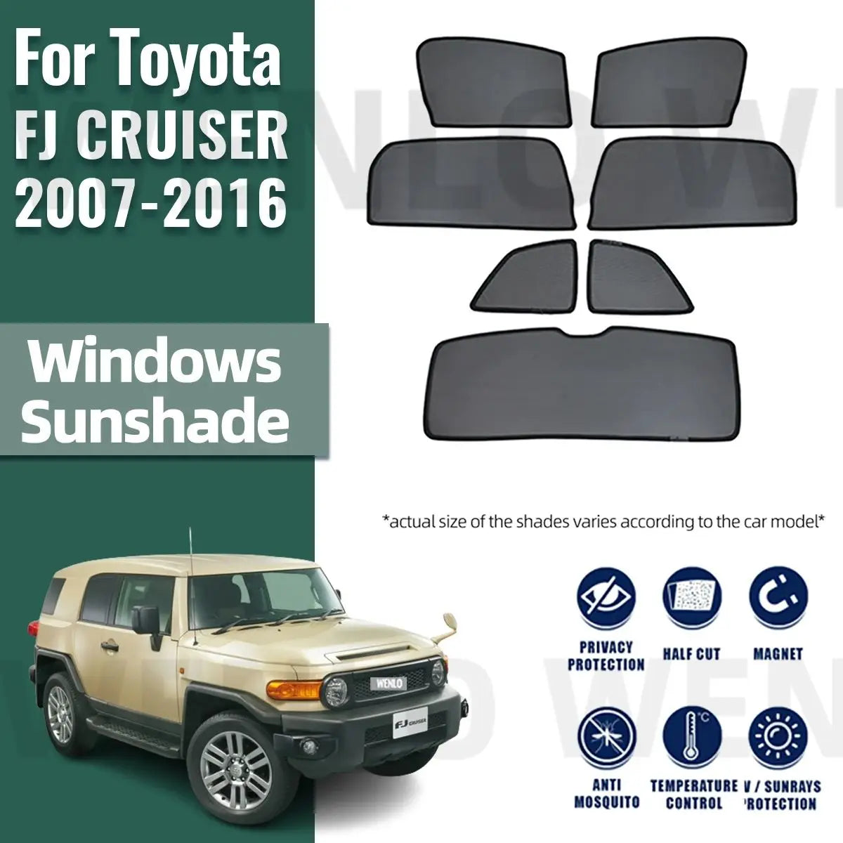 Toyota FJ CRUISER Sunshade Set مجموعة مظلات تويوتا إف جي كروزر