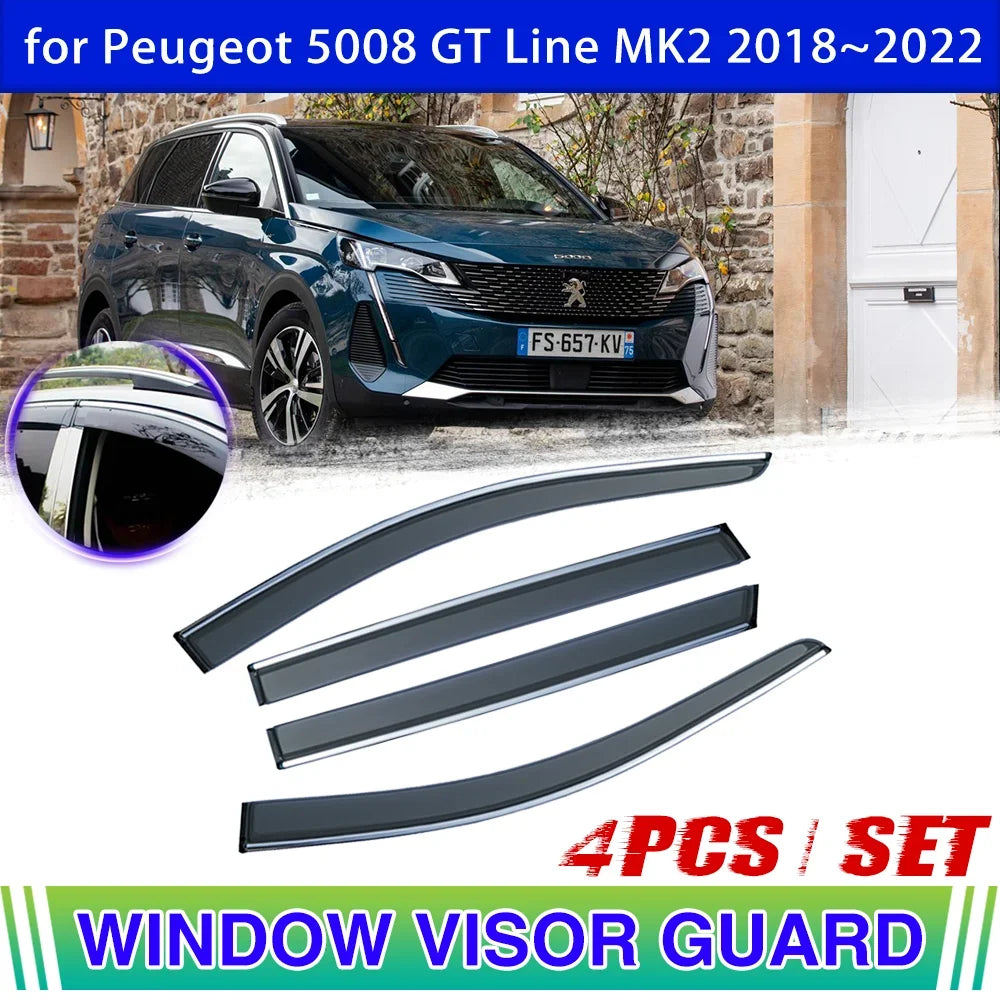 Window Door Visor for Peugeot 5008 P87 GT Line MK2 2018~2022