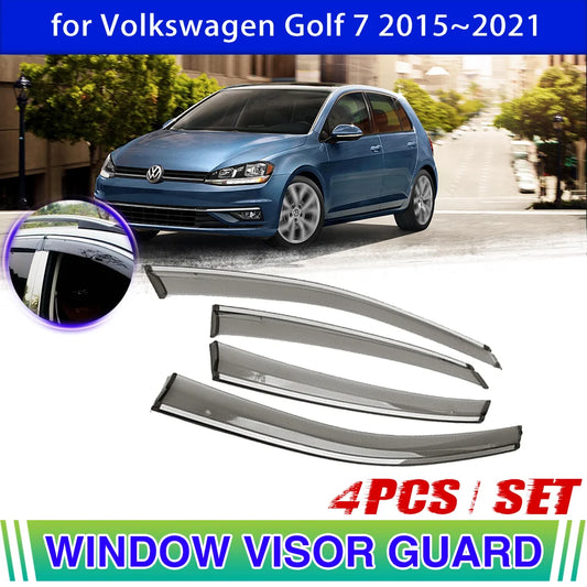 Window Visor for Volkswagen VW Golf 7 Mk7 GTE GTD GTI R Hatchback 2015~2021 Vent Awning Rain Guard Cover Deflector Accessories