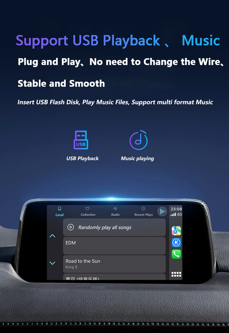 CarPlay Android USB Mazda 2 3 6 CX30 CX5 CX8 CX9 MX5 1 year warranty كاربلاي اندرويد مازدا 2 3 6 بلوتوث ضمان سنة