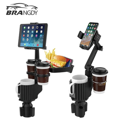Car Tablet Stand Cup Holder Multifunctional Storage طاولة وحامل اكواب وحامل هاتف وايباد للسيارة متعدد الاستعمالات